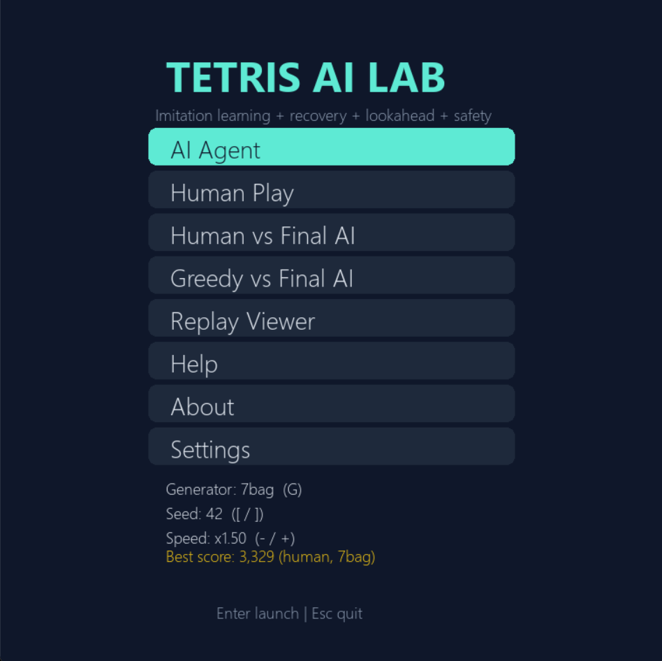 Application Menu